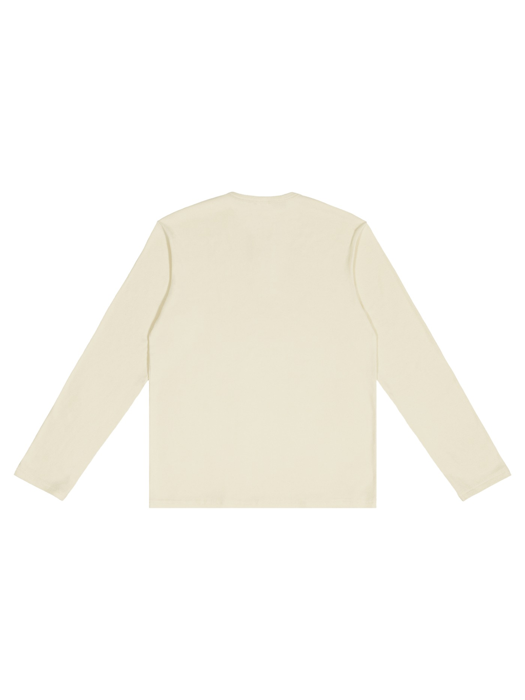 Long Sleeve Henley T-Shirt in Light Apricot, back view