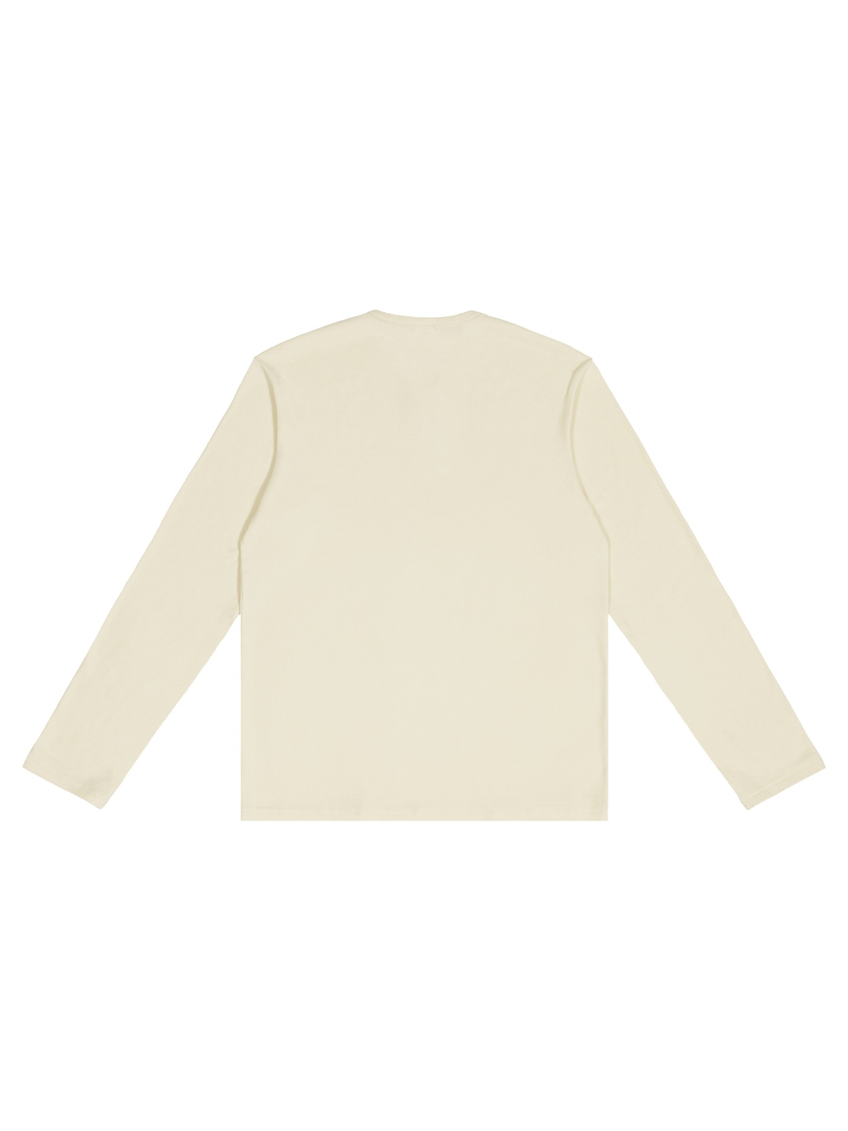 Long Sleeve Henley T-Shirt in Light Apricot, back view