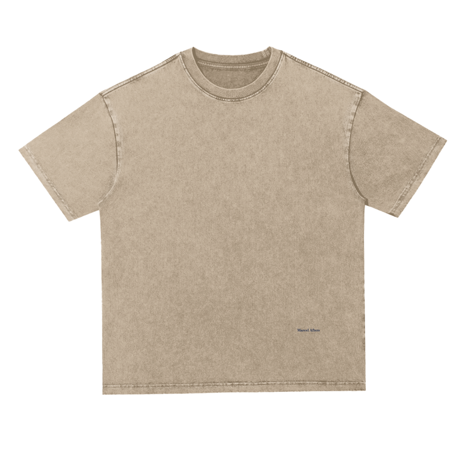 Women's Snow Washed Heavyweight Oversize T-Shirt in Khaki, front view