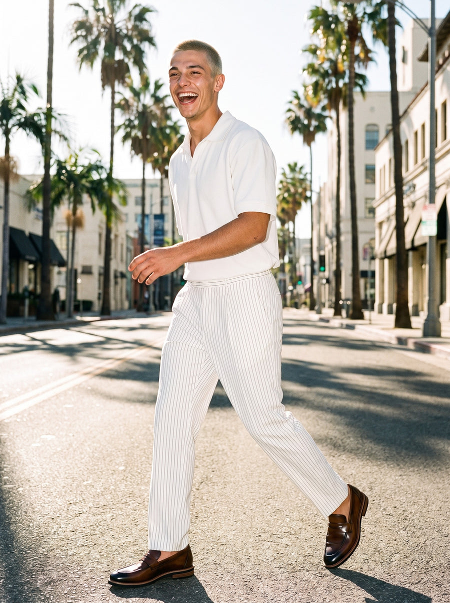 The Long Lunch Loafer, on model