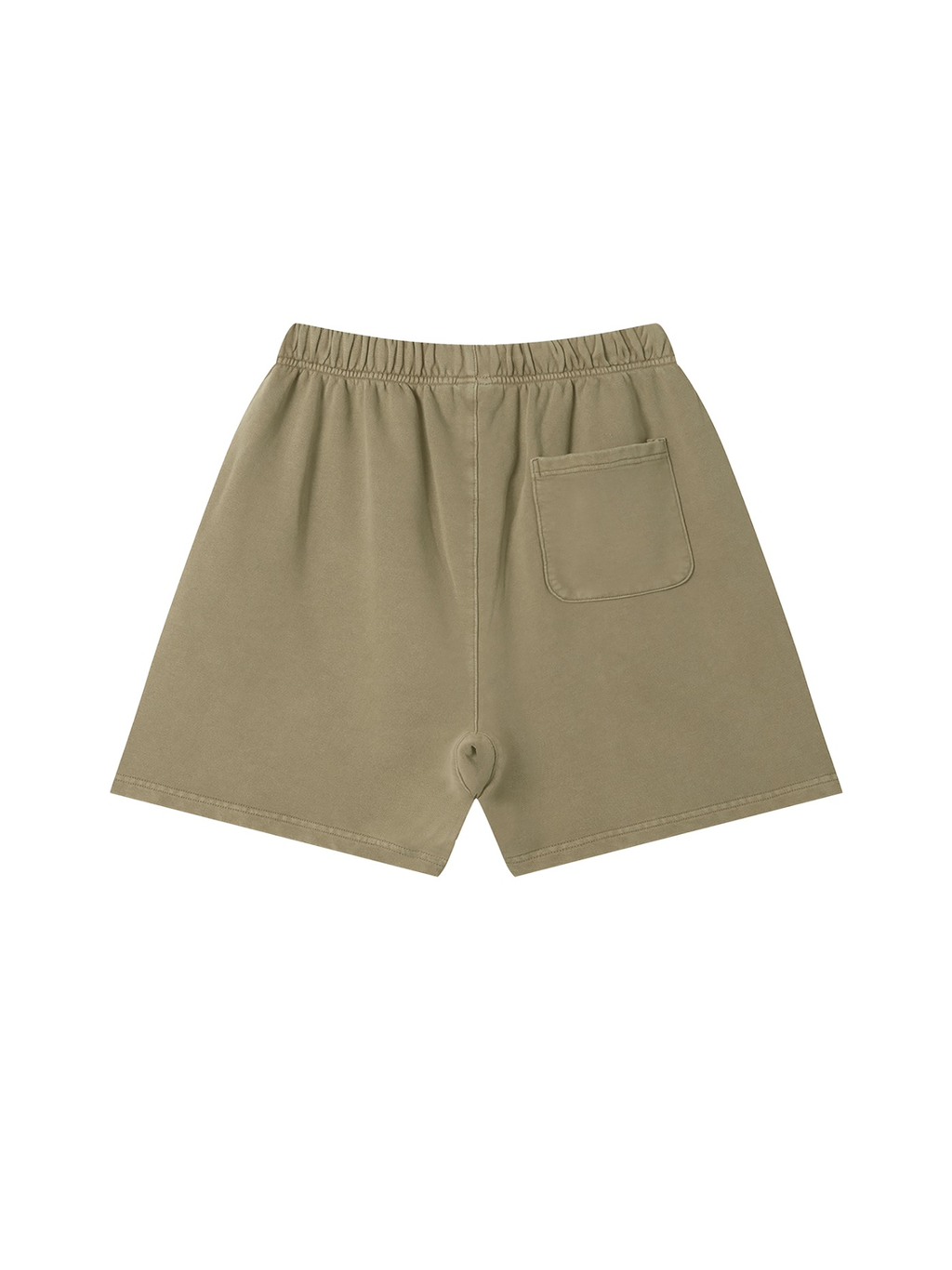 Vintage Wash Cotton Shorts in Gray Coffee, back view
