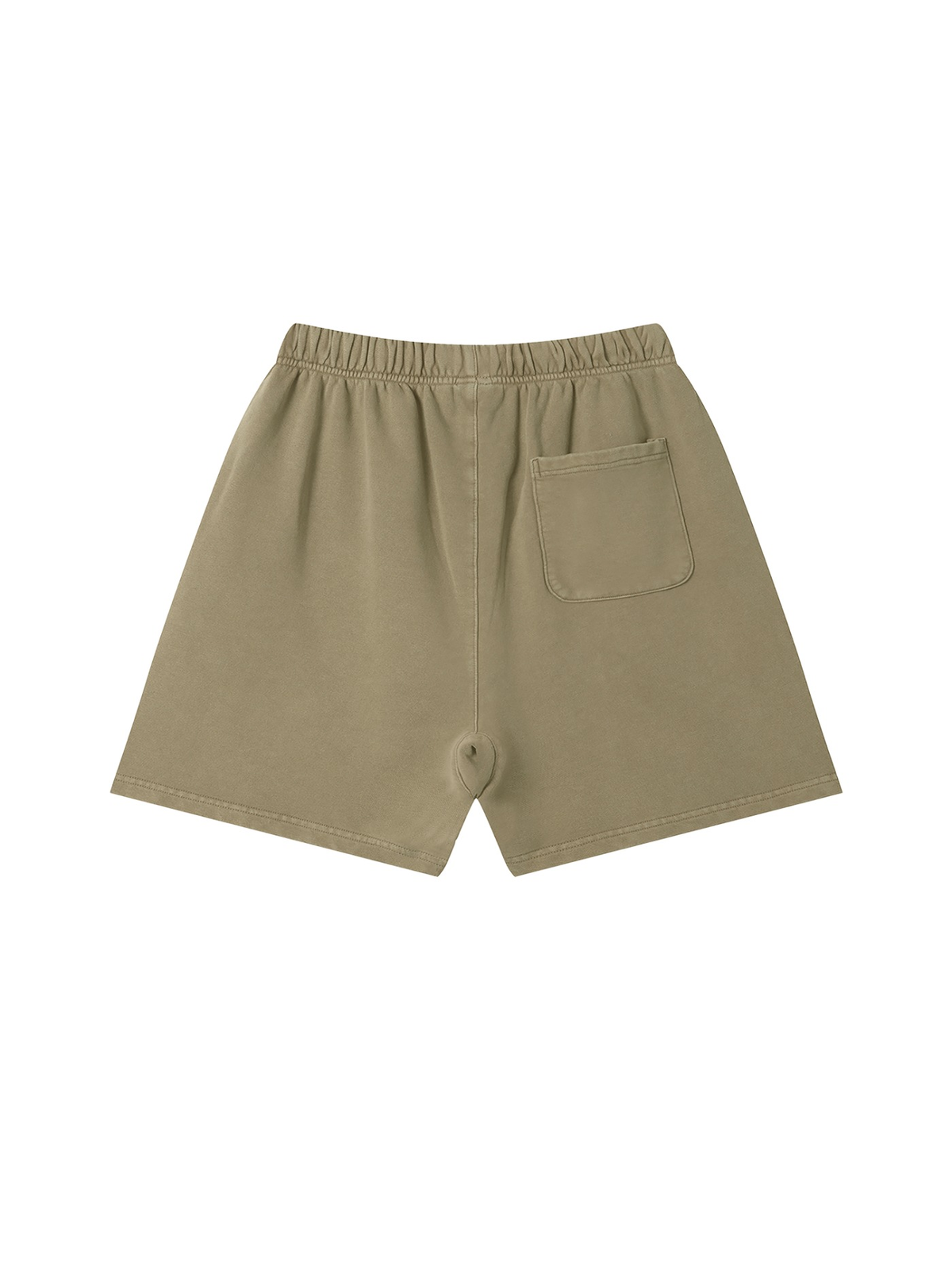 Vintage Wash Cotton Shorts in Gray Coffee, back view