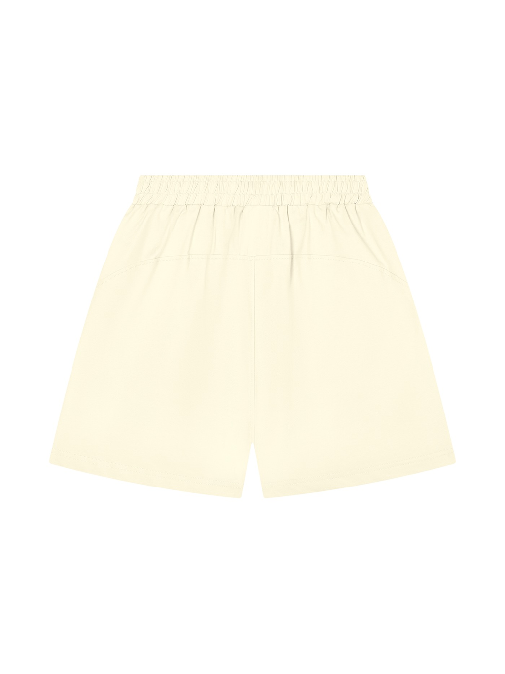 Unisex regular fit shorts in Apricot, back view on white. Marcel Afters