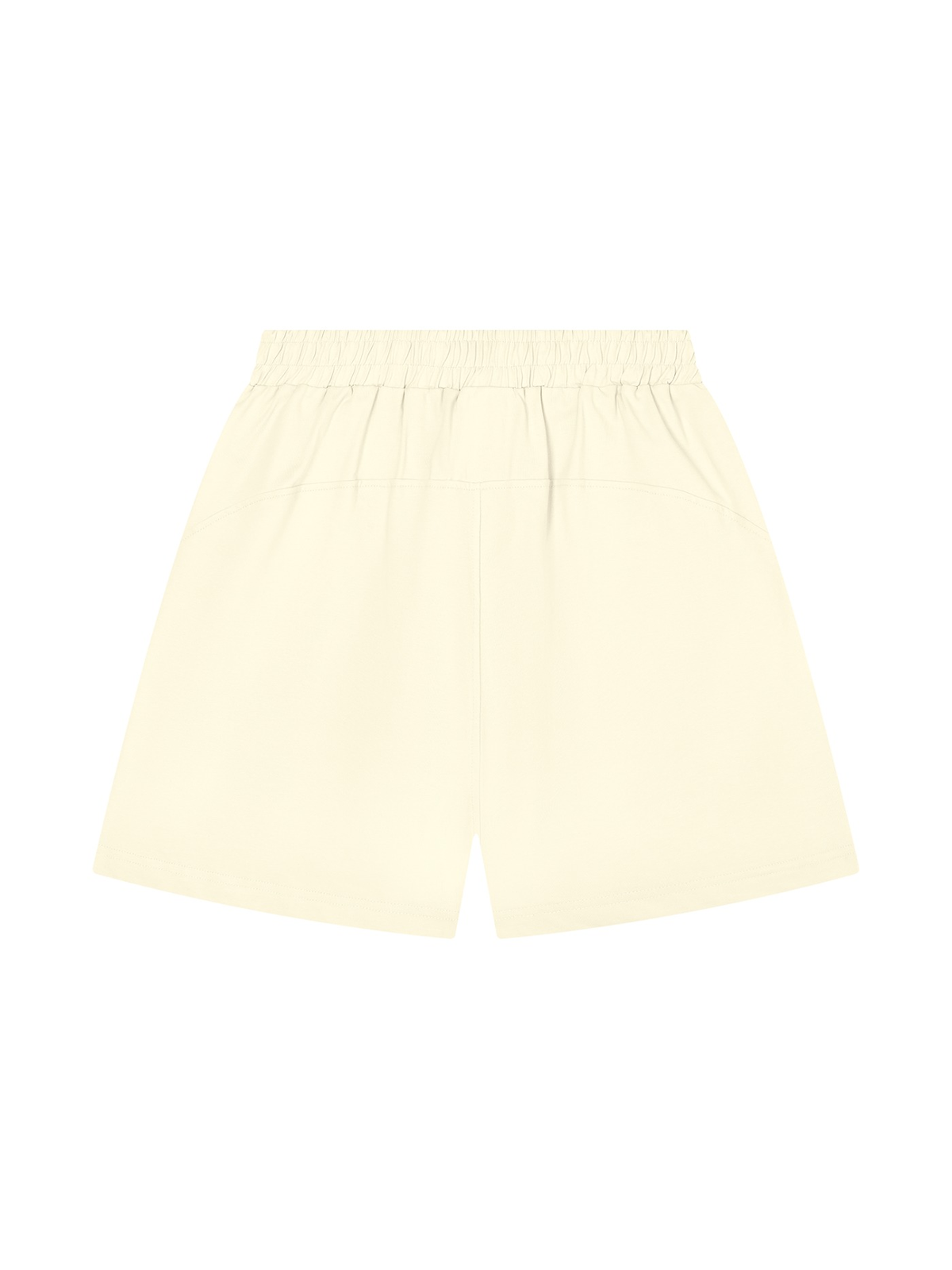 Unisex regular fit shorts in Apricot, back view on white. Marcel Afters