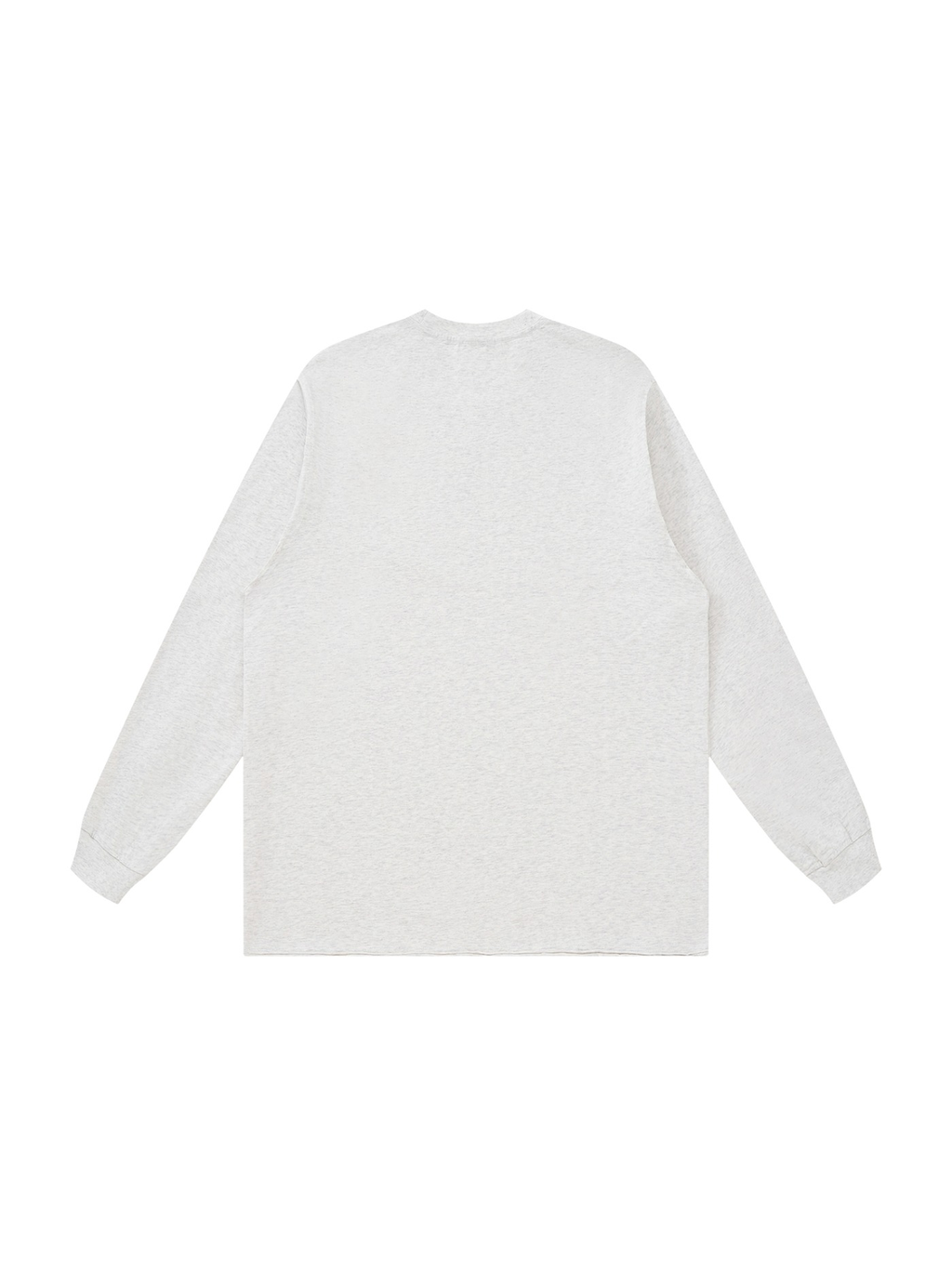 Raw Hem Long Sleeve T-Shirt in Flower Gray, back view