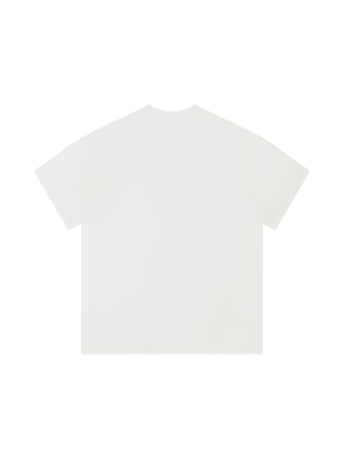 Unisex regular fit t-shirt in White, back view on white. Marcel Afters