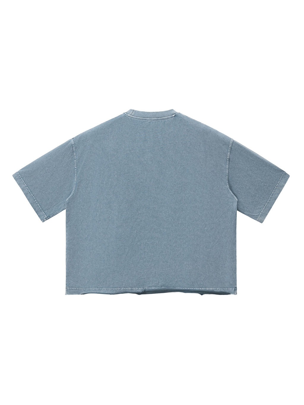 Vintage Wash Boxy T-Shirt in Blue, back view