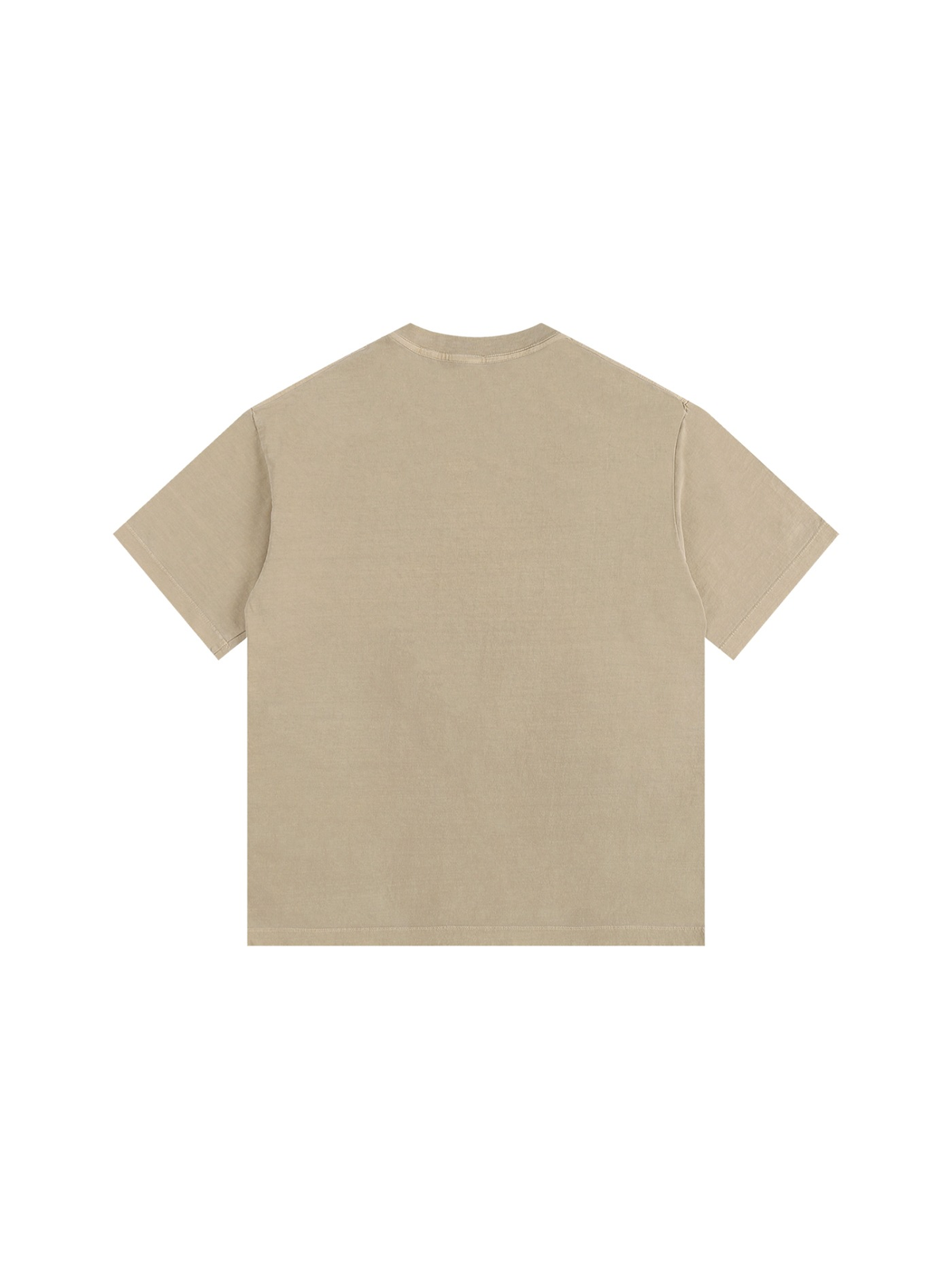 Vintage Washed Oversized Cotton T-Shirt Khaki