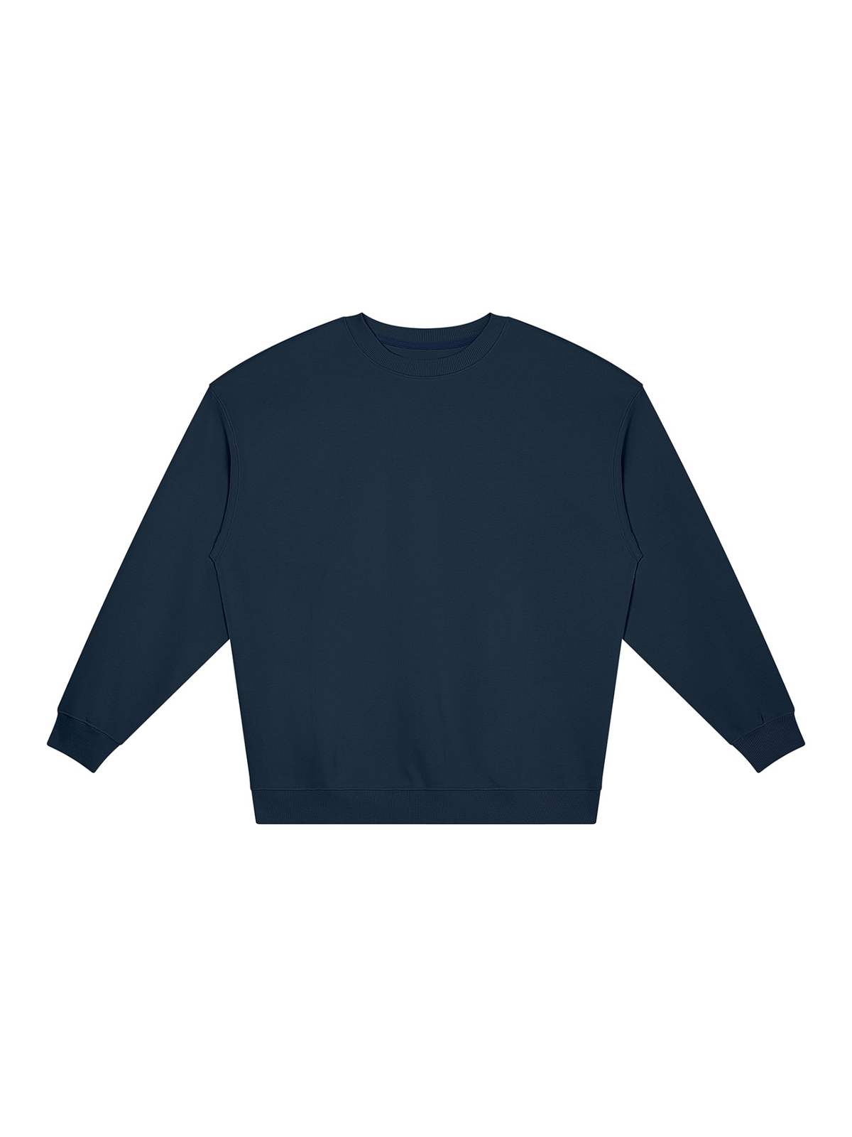 Loose Crewneck Sweatshirt in Navy Blue, front view