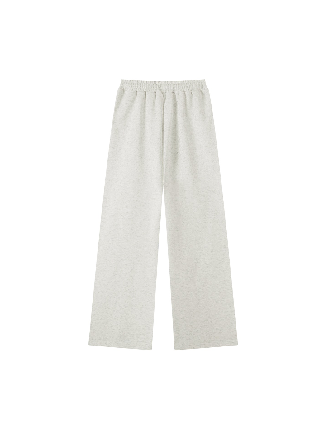 Straight-leg sweatpants in Oat Gray, back view