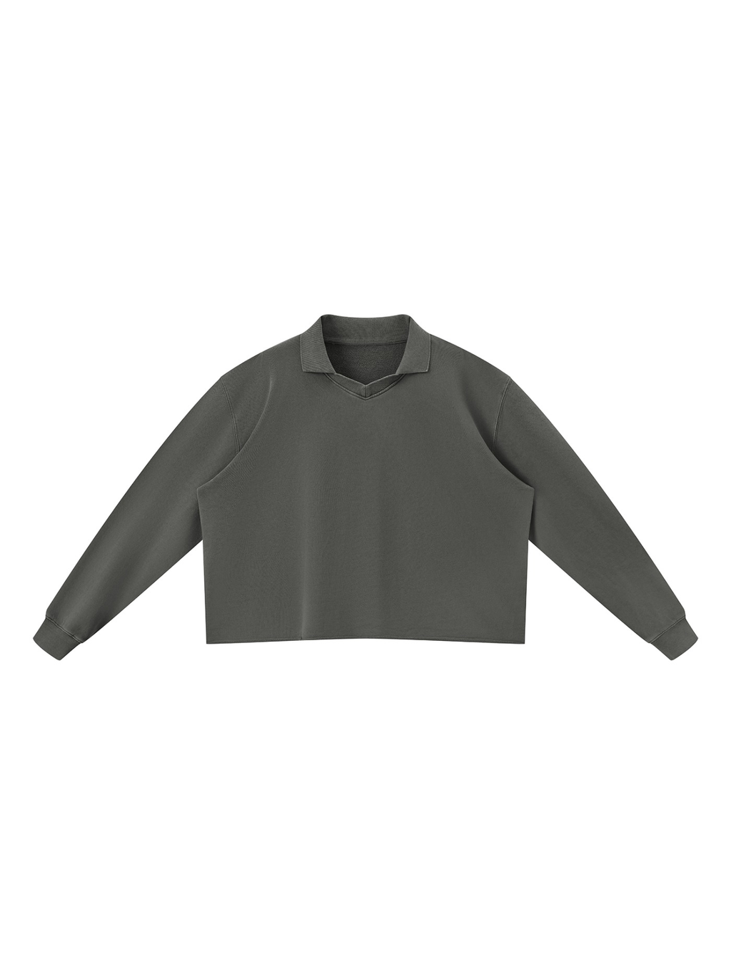 Mineral Wash Pullover Sweatshirt in Dark Gray, front view