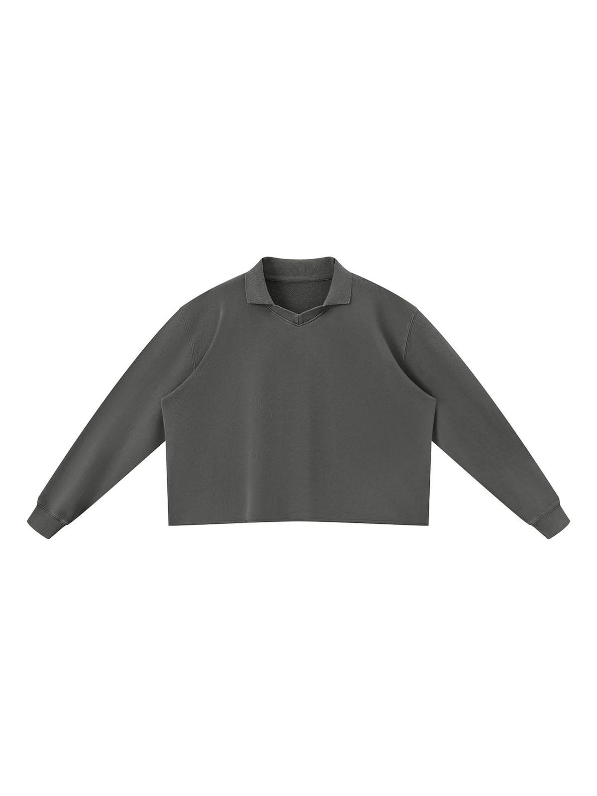 Mineral Wash Pullover Sweatshirt in Dark Gray, front view