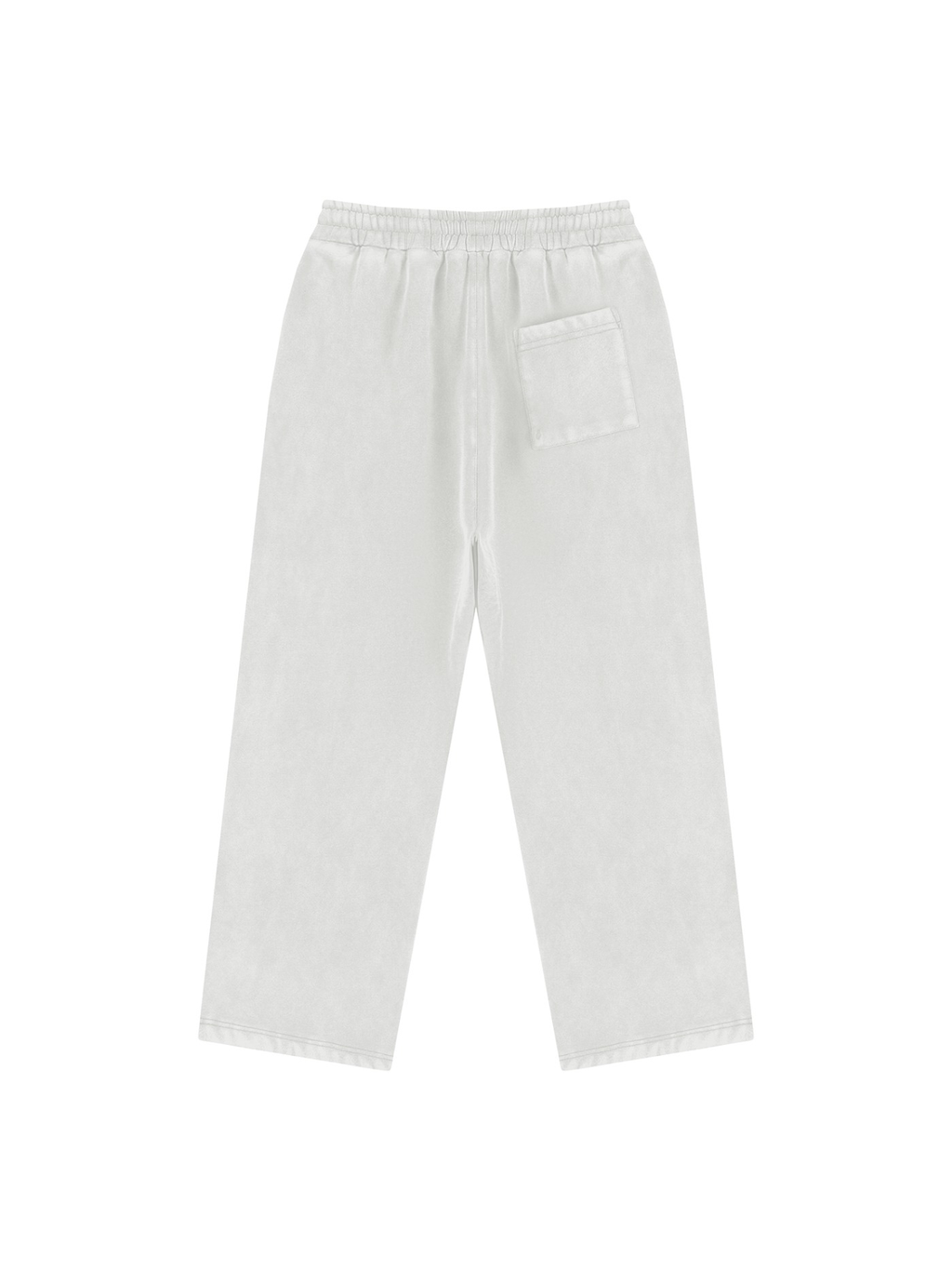 Vintage wash fleece sweatpants in Light Gray, back view