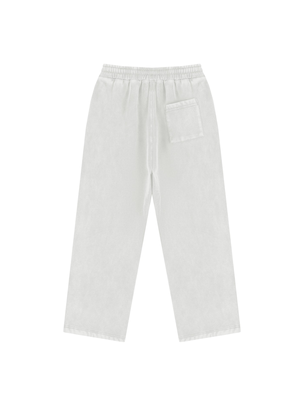 Vintage wash fleece sweatpants in Light Gray, back view