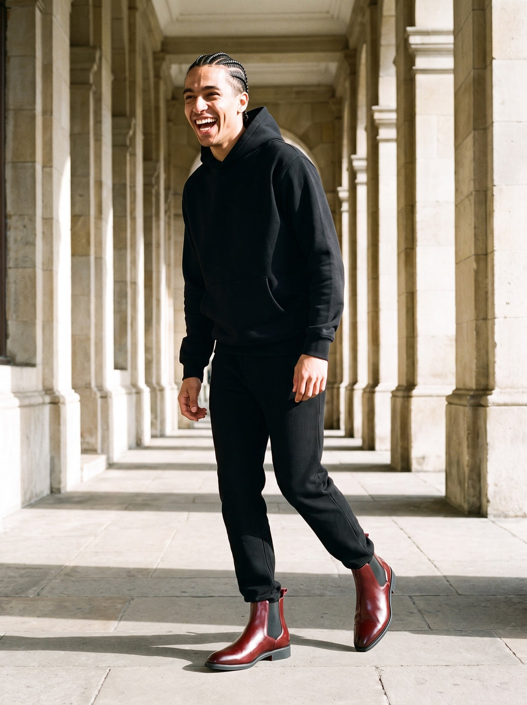 The Red Eye Chelsea Boot, on model