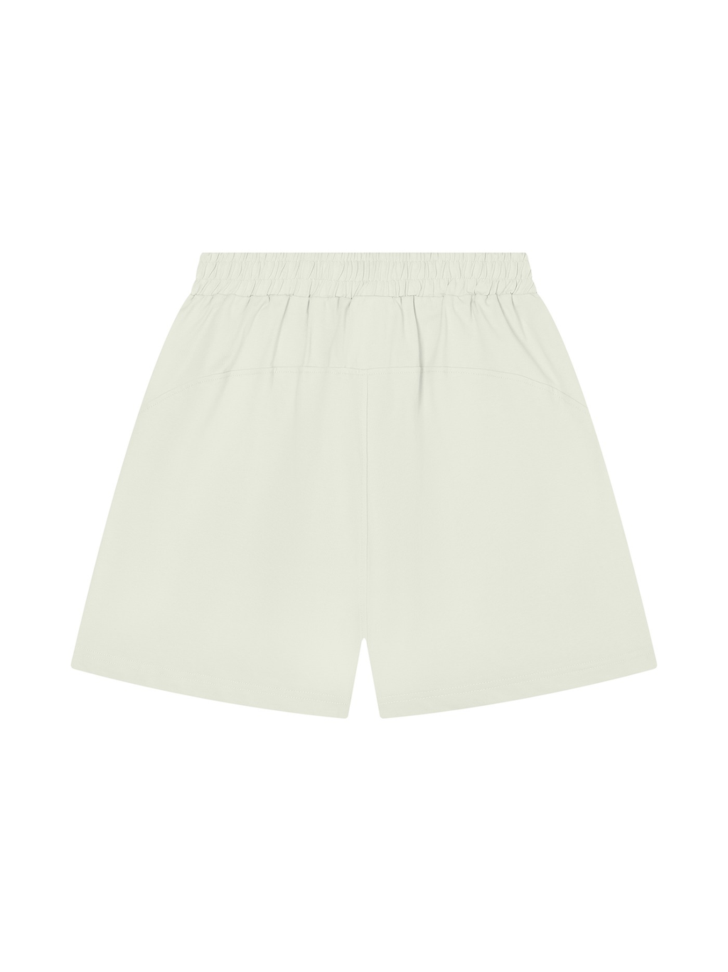 Unisex regular fit shorts in White Gray, back view on white. Marcel Afters
