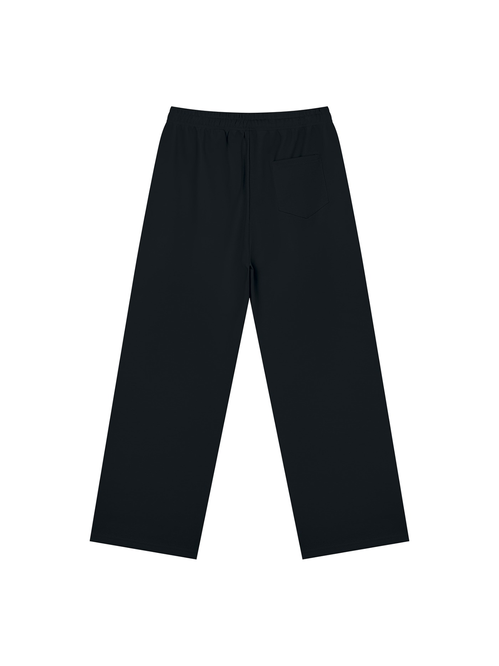 Straight Leg Sweatpants in Black, back view