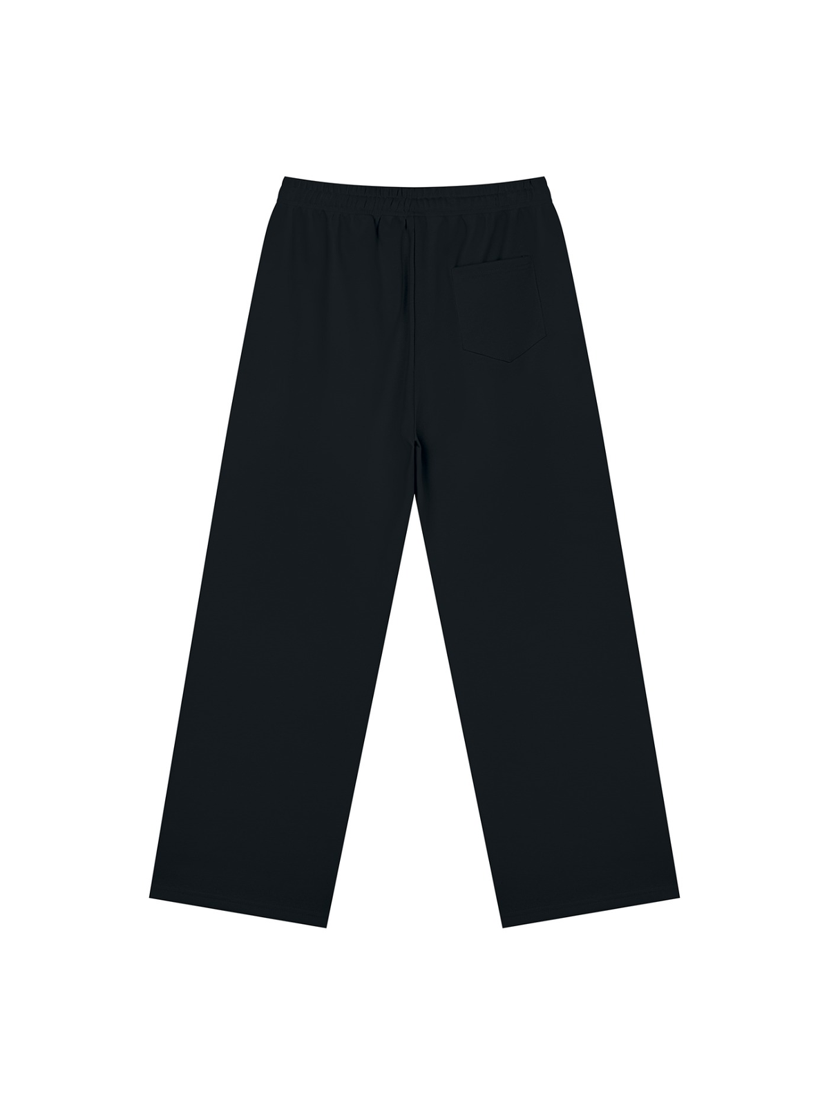 Straight Leg Sweatpants in Black, back view