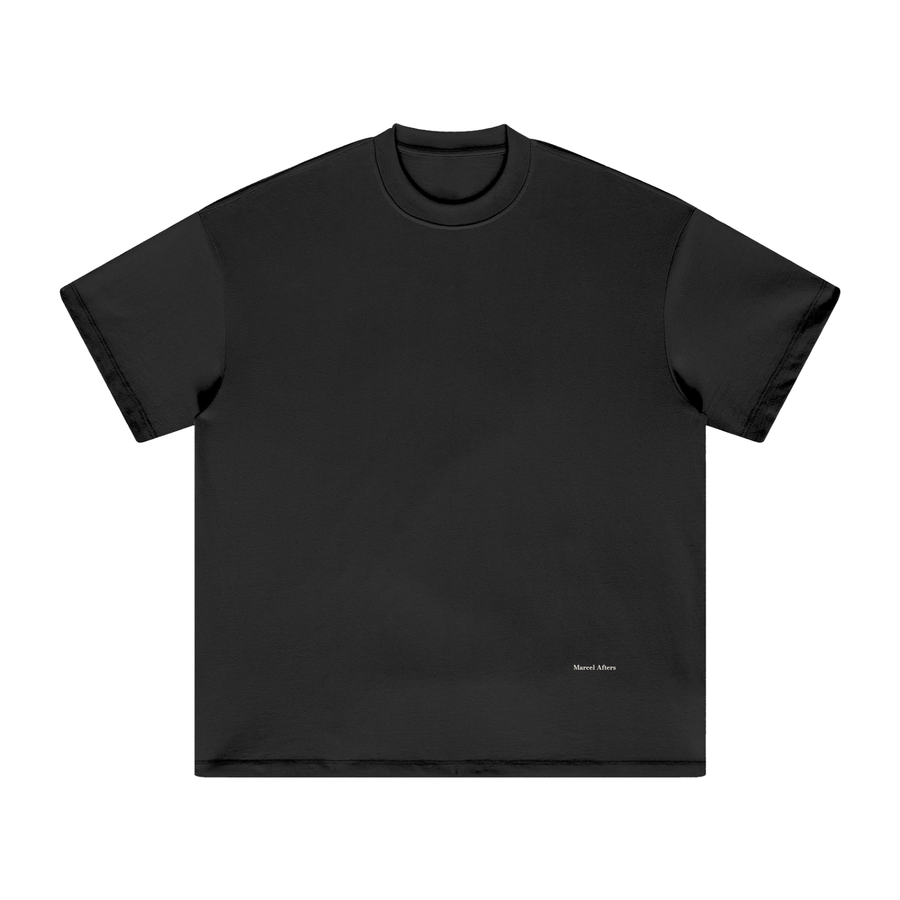 Women's Heavyweight Earth Tone T-Shirt in Black, front view