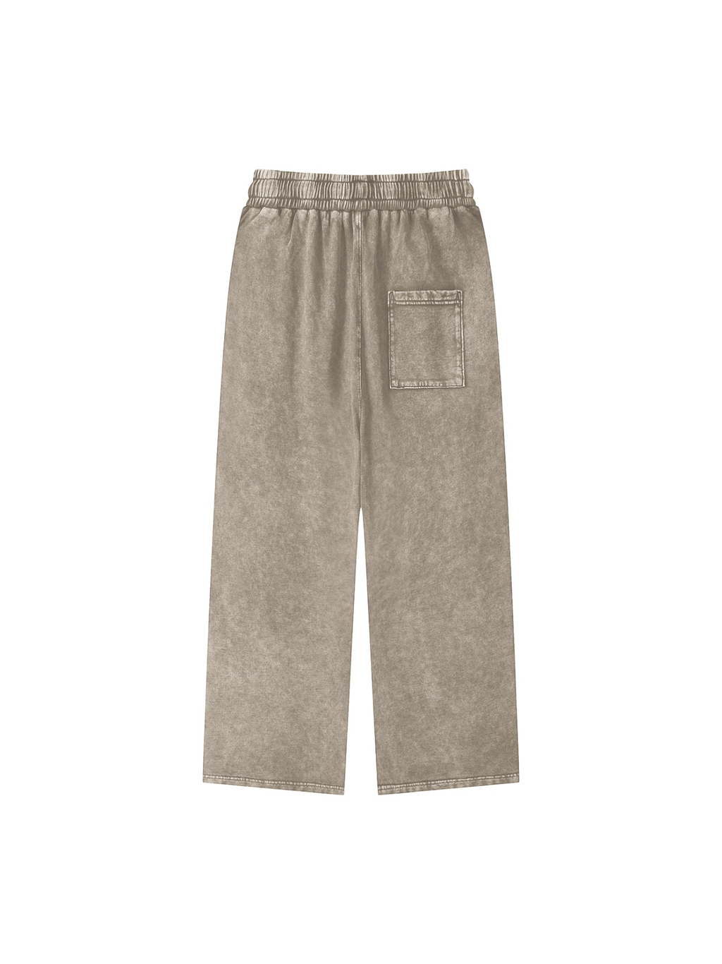Snow Washed Straight Leg Pants in Stone Gray, back view