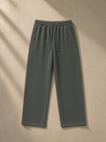 Mineral wash waffle sweatpants in Gray, front view