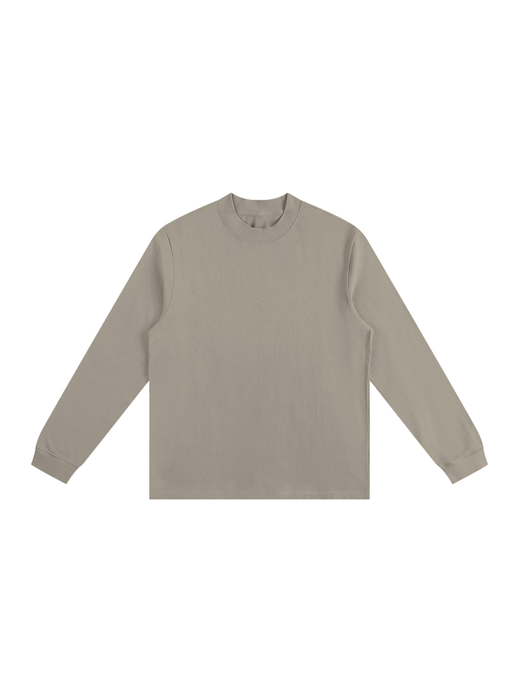 Non-shrink mock neck sweatshirt in Dark Apricot, front view