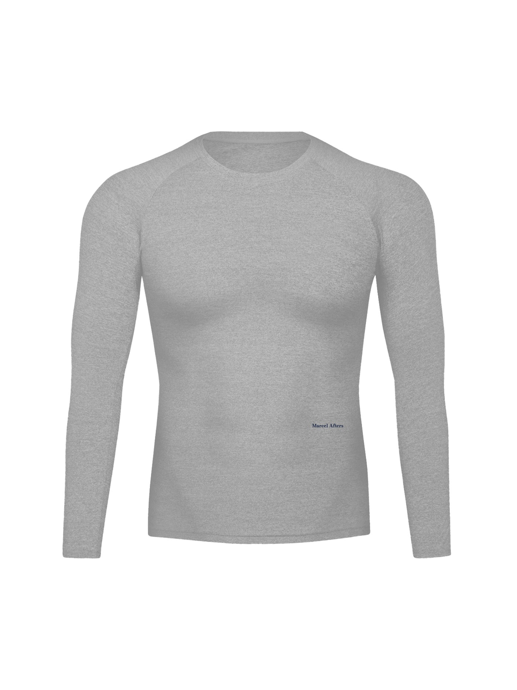 Marcel Afters Performance Long Sleeve T-Shirt in Flecking Gray, front view