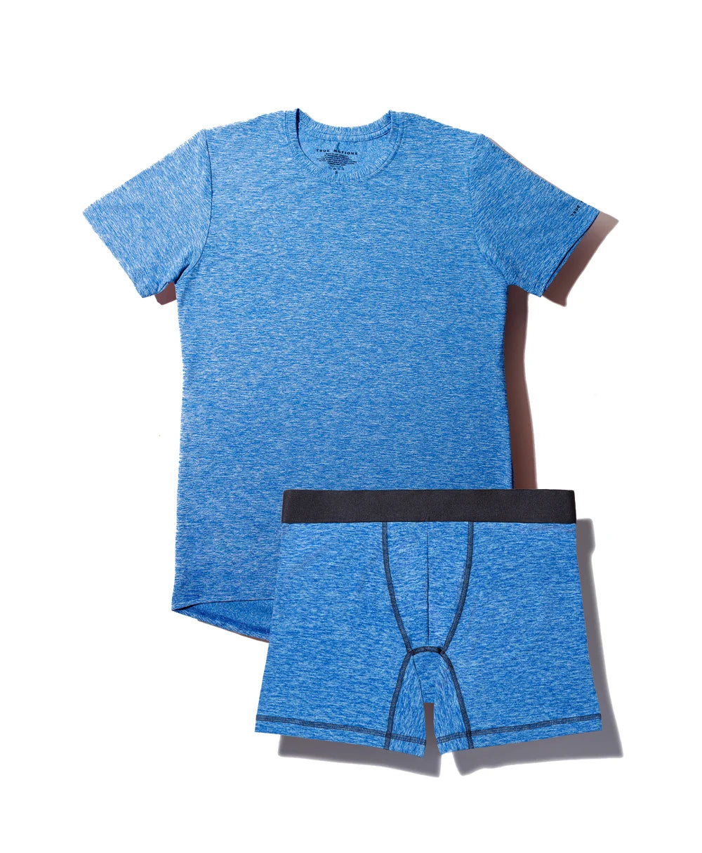 True Notions Azure Tee & Boxer Brief Signature Set