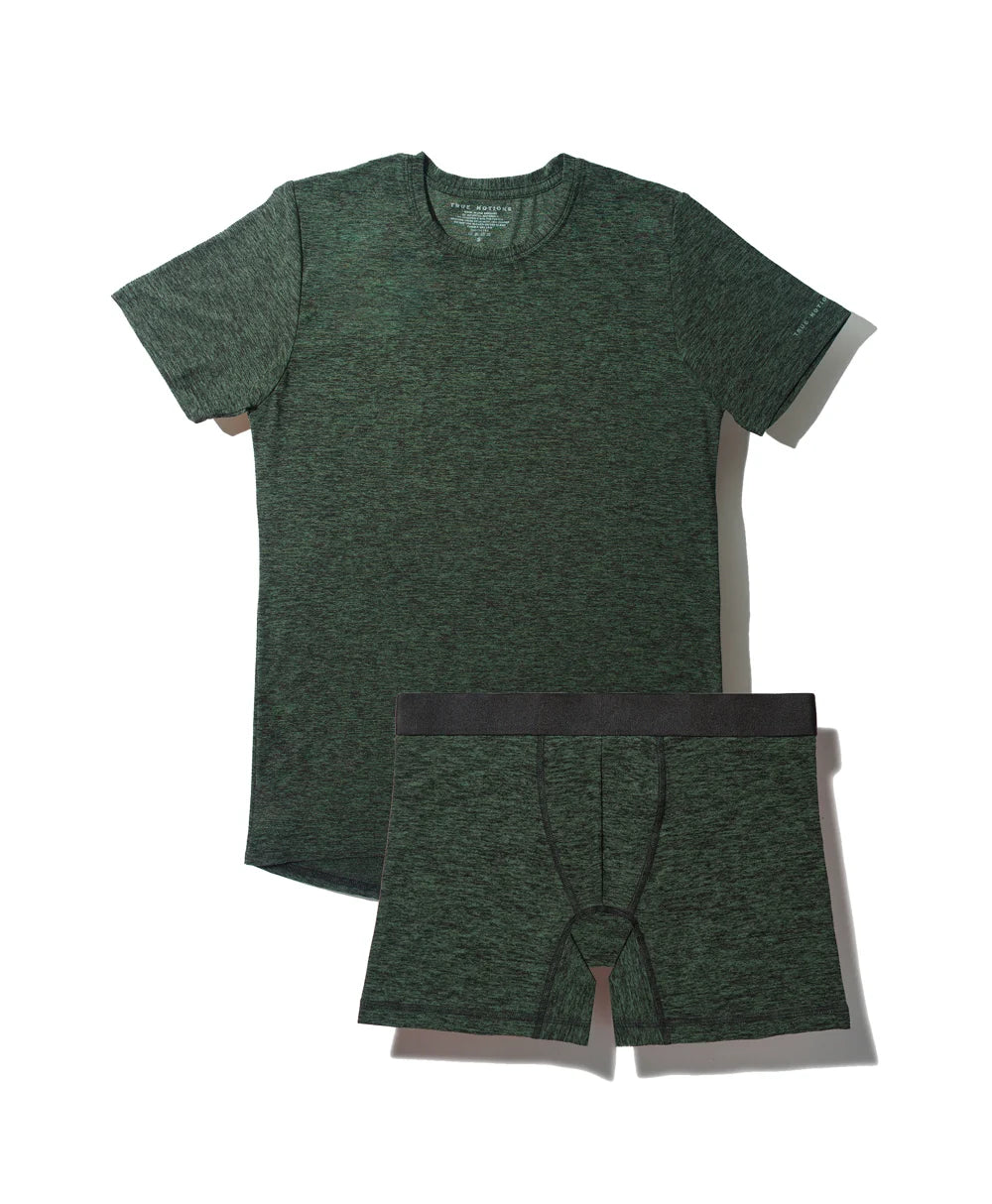 True Notions Olive Tee & Boxer Brief Signature Set