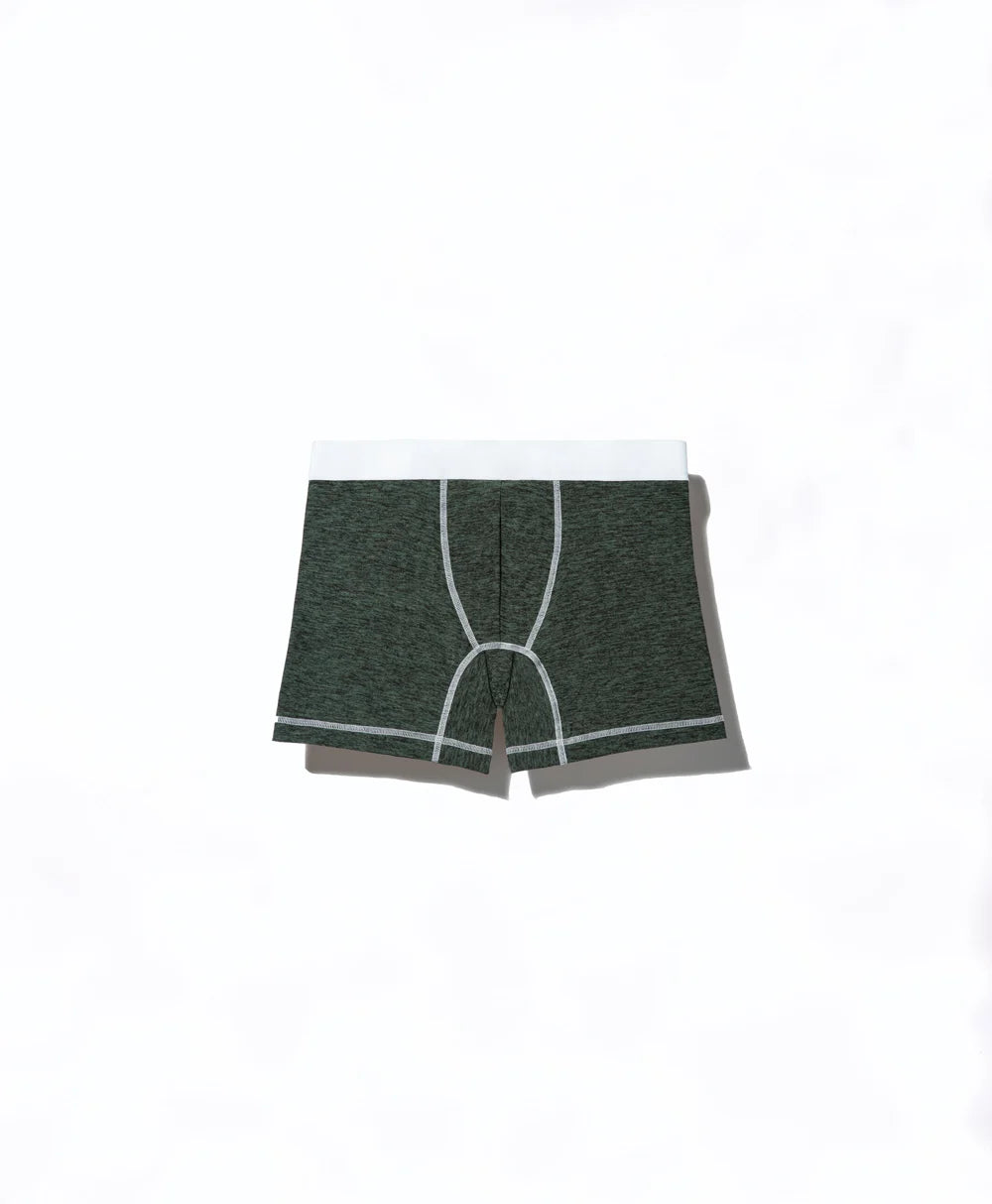 True Notions Boxer Brief — Olive / White