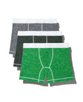 True Notions Boxer Briefs 3-Pack in Green / White, laid flat — Marcel Afters