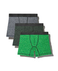 True Notions Boxer Briefs 3-Pack in Green / Black, laid flat — Marcel Afters