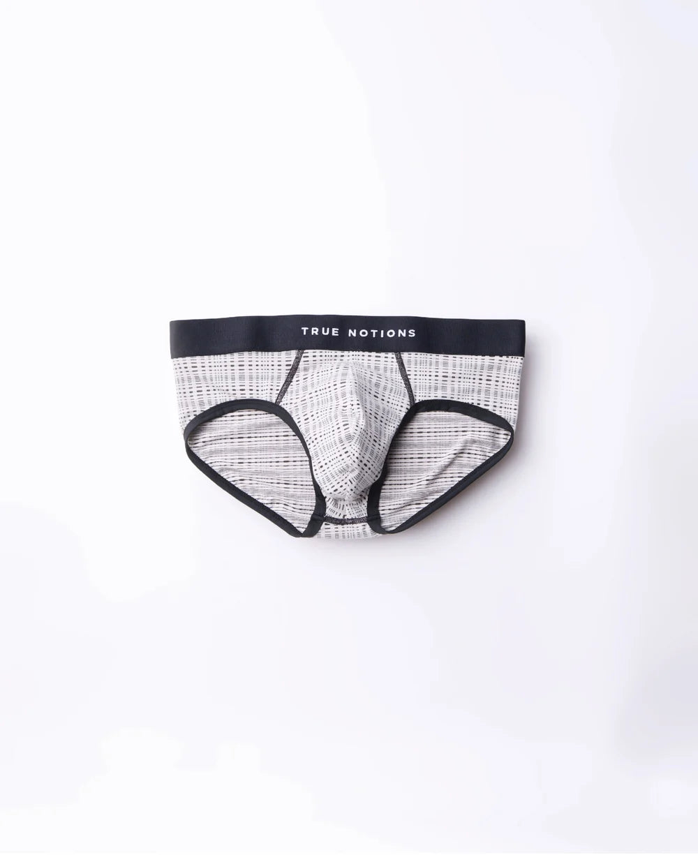 True Notions Tartan Brief — Ivory product photo