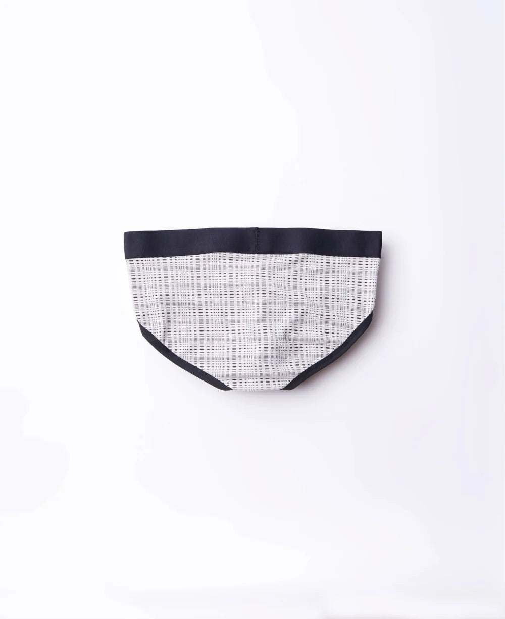True Notions Tartan Brief — Ivory product photo