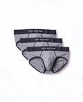 True Notions Tartan Briefs 3-Pack in Grey, laid flat — Marcel Afters