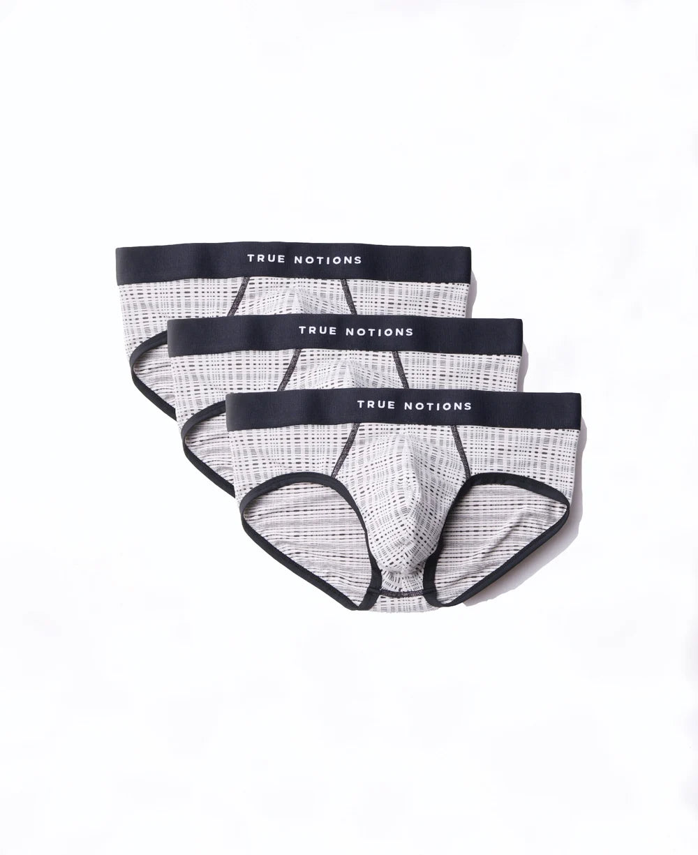 True Notions Tartan Briefs 3-Pack — Ivory