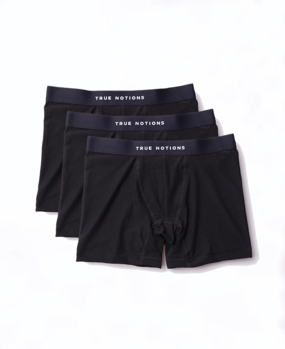True Notions Tartan Boxer Briefs 3-Pack — Black