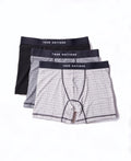 True Notions Tartan Boxer Briefs 3-Pack in Tri-Color, laid flat — Marcel Afters