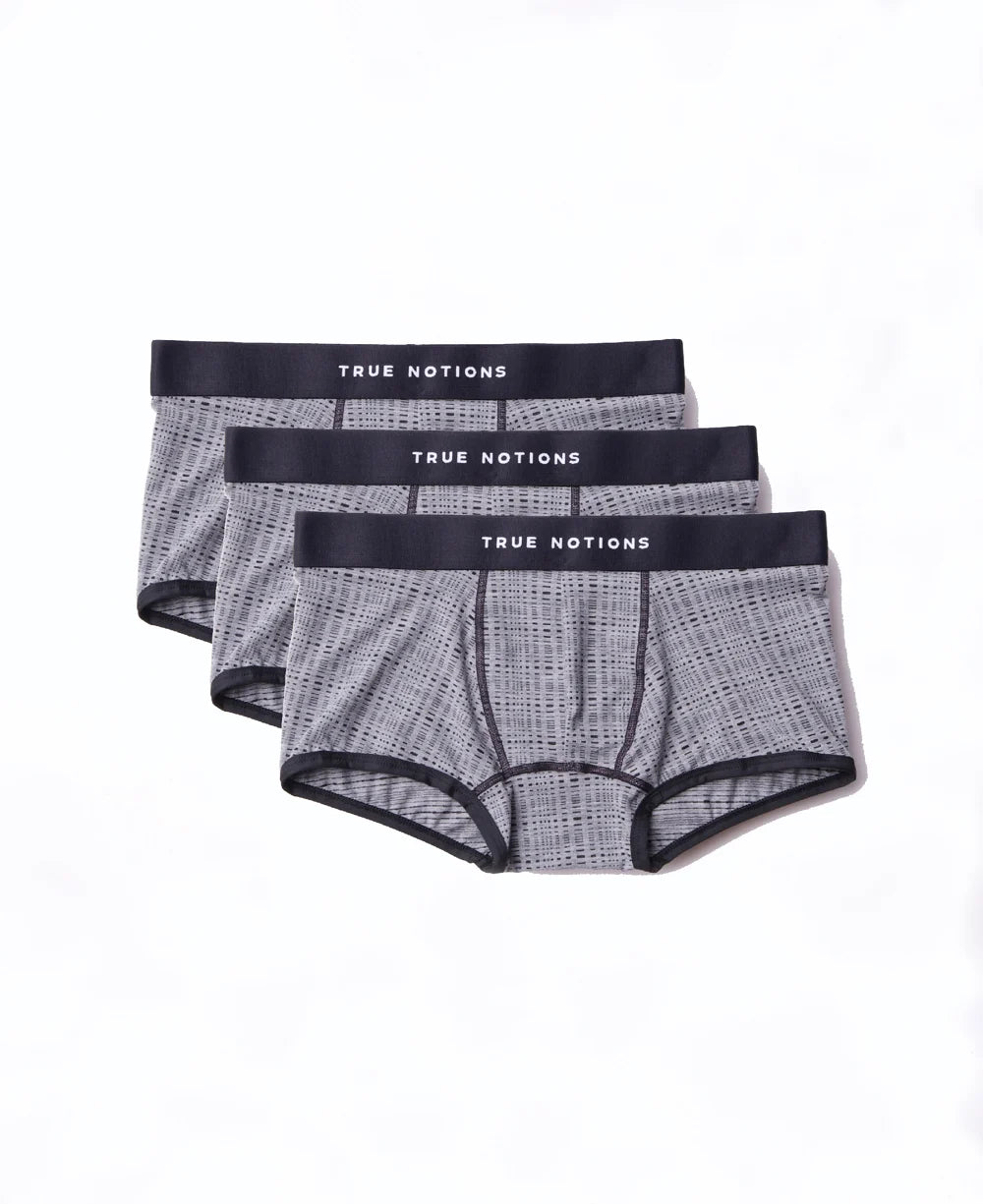 True Notions Tartan Trunks 3-Pack — Grey