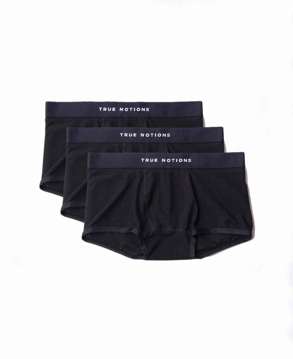 True Notions Tartan Trunks 3-Pack — Black
