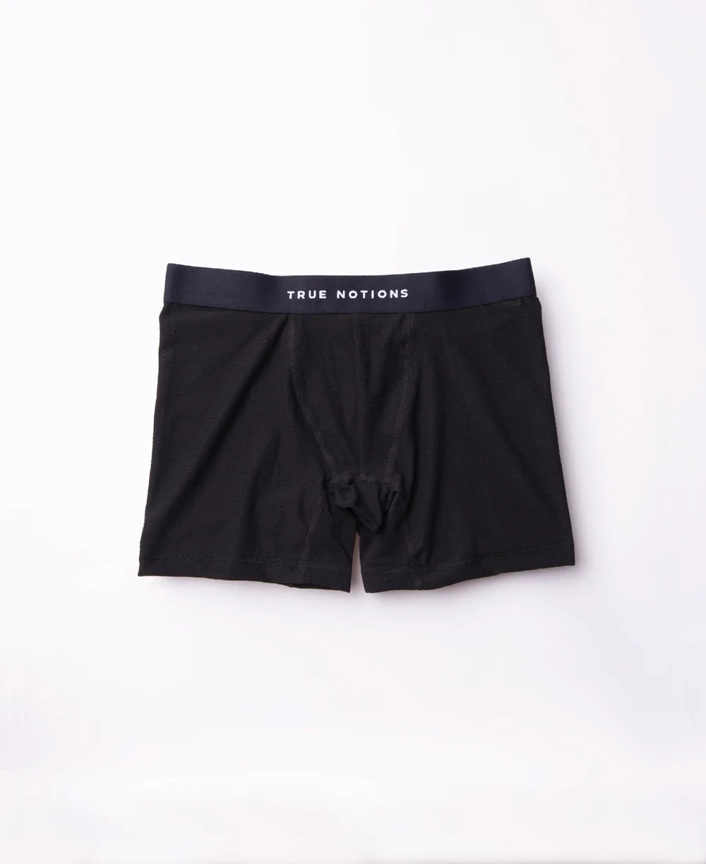 True Notions Tartan Boxer Brief — Black product photo