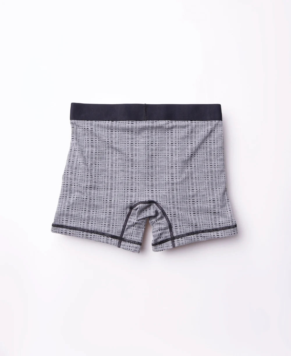 True Notions Tartan Boxer Brief — Grey product photo