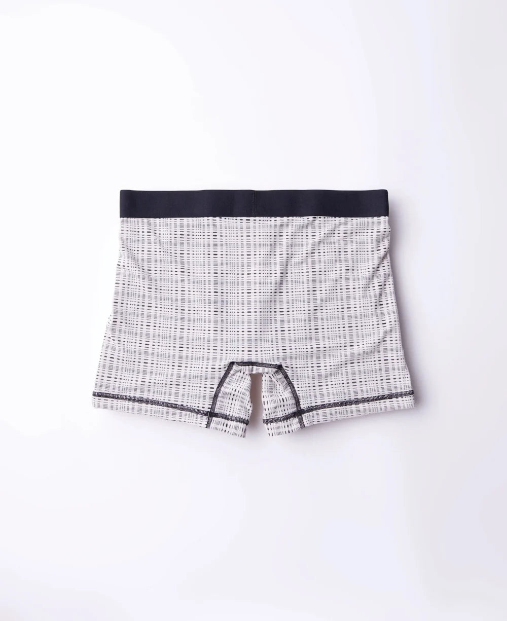 True Notions Tartan Boxer Brief — Ivory product photo