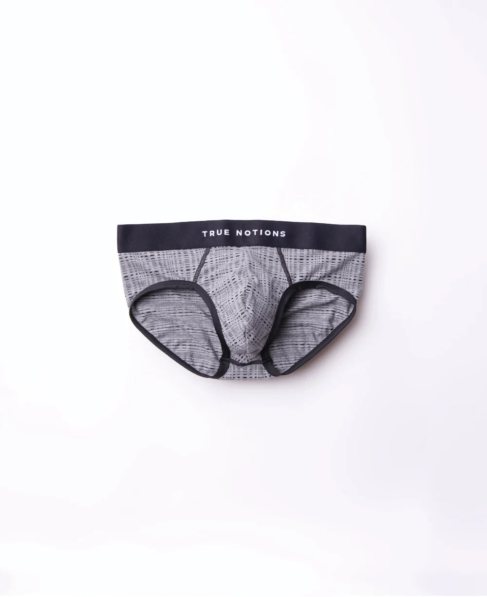 True Notions Tartan Brief — Grey product photo