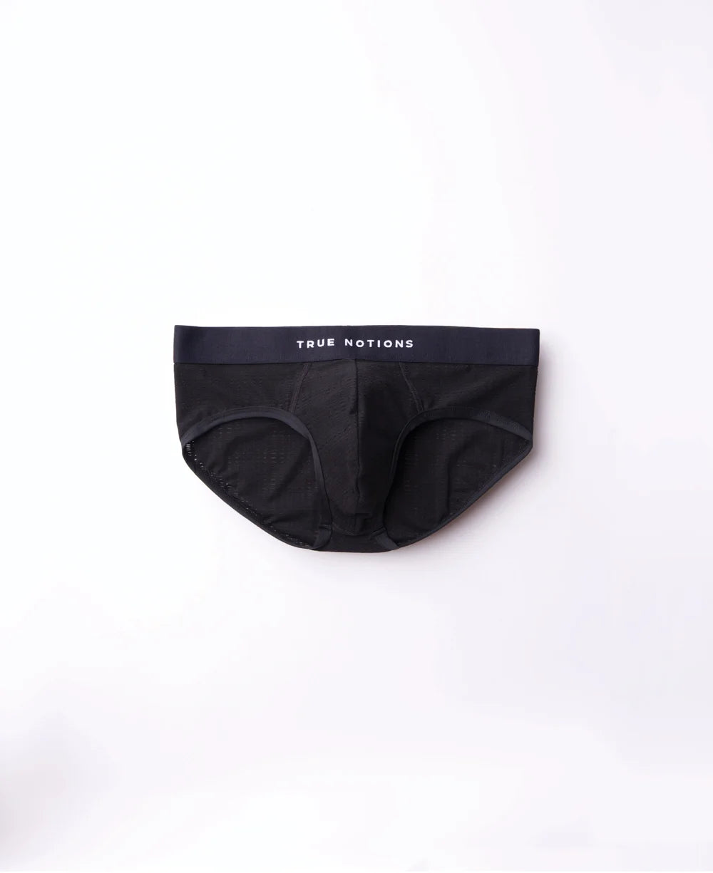 True Notions Tartan Brief — Black product photo