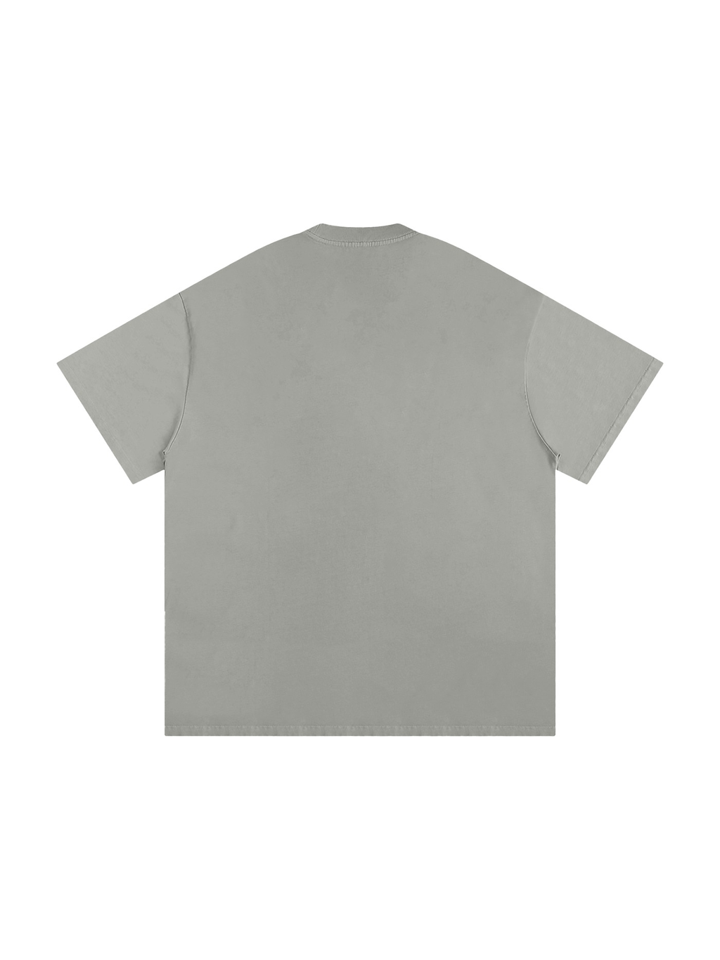 Heavyweight Loose Fit T-Shirt in Light Gray, back view