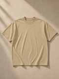 Vintage Washed Oversized Cotton T-Shirt Khaki
