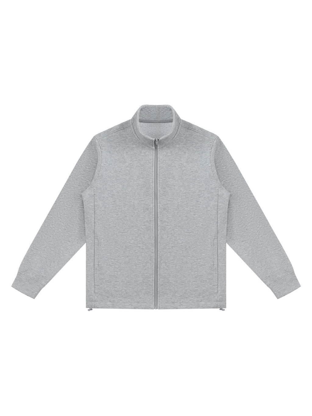 Stand collar jacket in Flower Gray, front view