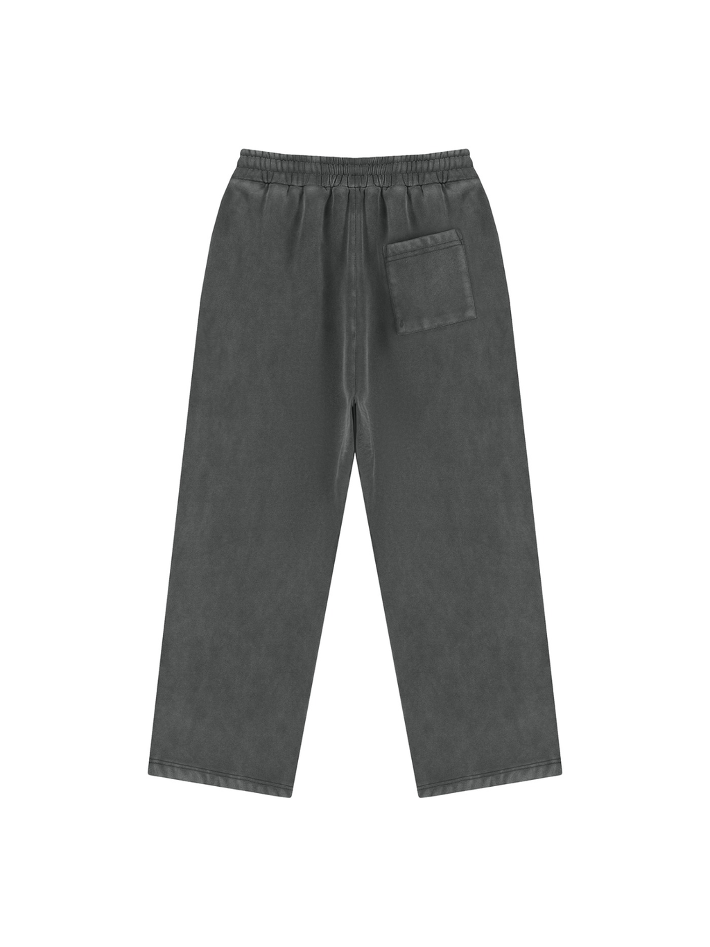 Vintage wash fleece sweatpants in Black, back view