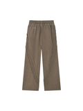 Snow Washed Tape Raw Edge Sweatpants in Khaki, back view